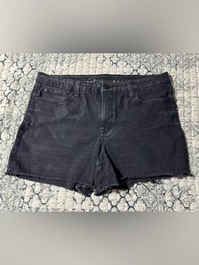 Seven7 Off Black Cut Off Jean Shorts Size 16